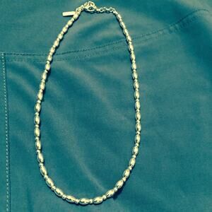 Napier Beaded Silver Tone Necklace 16"